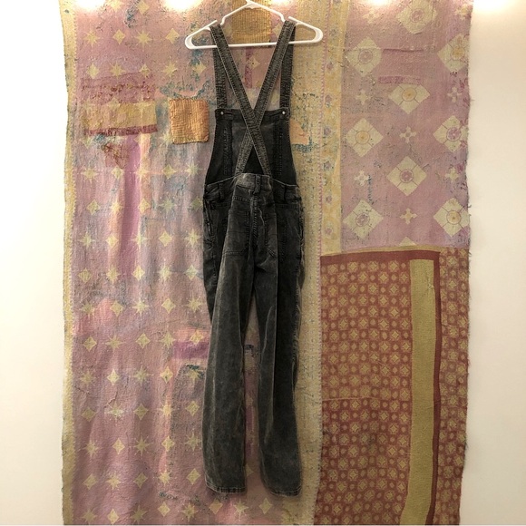 Free People Through the Woods Distressed Corduroy Overalls - Size 26 - Picture 4 of 13